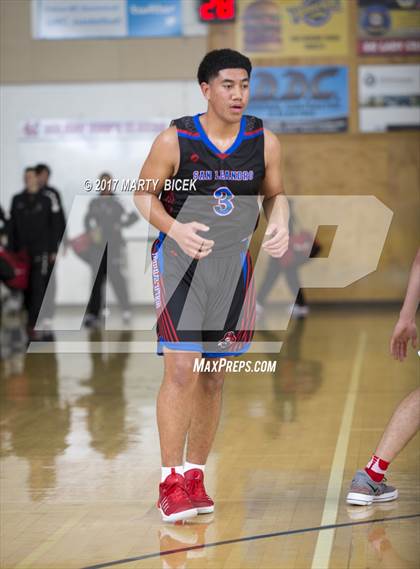Thumbnail 1 in Holiday Hoops  San Joaquin Memorial vs. San Leandro photogallery.