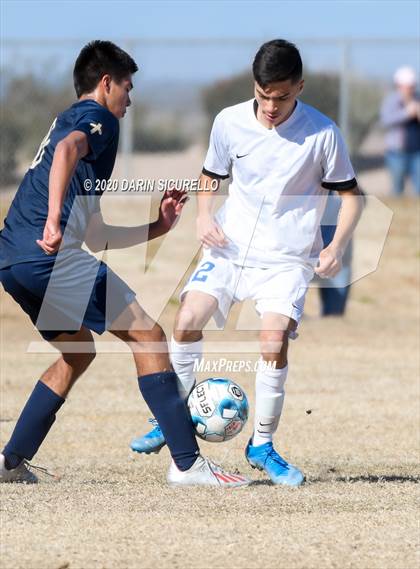 Thumbnail 2 in Pusch Ridge Christian Academy vs Safford (Bohdie Larson Celebration Classic) photogallery.