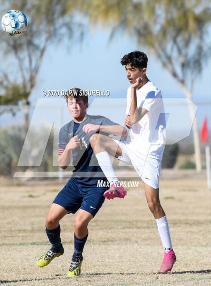 Thumbnail 3 in Pusch Ridge Christian Academy vs Safford (Bohdie Larson Celebration Classic) photogallery.