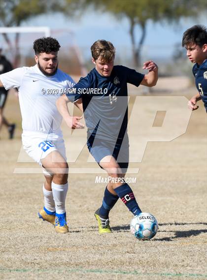Thumbnail 1 in Pusch Ridge Christian Academy vs Safford (Bohdie Larson Celebration Classic) photogallery.