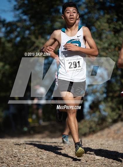 Thumbnail 2 in CIF Sac-Joaquin Section Cross Country Championships (D1 Boys) photogallery.