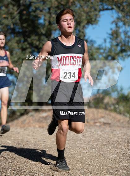 Thumbnail 2 in CIF Sac-Joaquin Section Cross Country Championships (D1 Boys) photogallery.