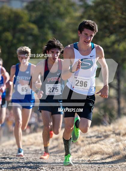 Thumbnail 2 in CIF Sac-Joaquin Section Cross Country Championships (D1 Boys) photogallery.