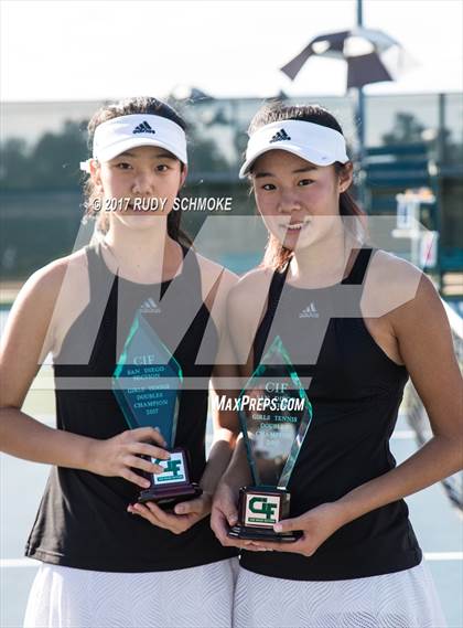 Thumbnail 2 in Westview vs Rancho Bernardo (CIF SDS Doubles Finals) photogallery.
