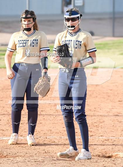 Thumbnail 2 in Desert Vista vs. Gila Ridge (Westwood-Dobson Softball Invitational) photogallery.