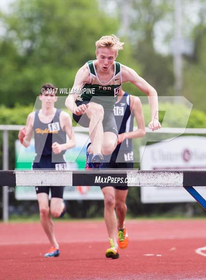 Thumbnail 2 in Kingston Tiger Relays (Boys Varsity Steeplechase) photogallery.