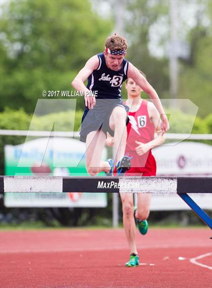 Thumbnail 1 in Kingston Tiger Relays (Boys Varsity Steeplechase) photogallery.