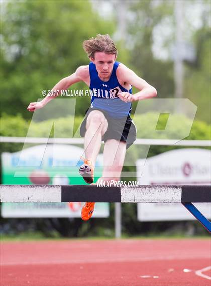 Thumbnail 1 in Kingston Tiger Relays (Boys Varsity Steeplechase) photogallery.