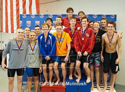 Thumbnail 1 in NCHSAA 4A State Swimming Championships (Finals) photogallery.