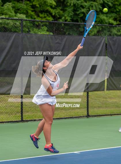 Thumbnail 3 in NCHSAA 3A Girls Tennis Championships (Doubles) photogallery.