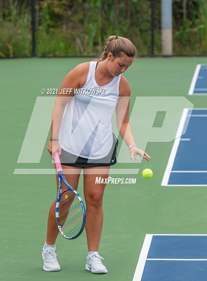 Thumbnail 2 in NCHSAA 3A Girls Tennis Championships (Doubles) photogallery.
