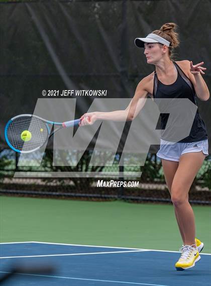 Thumbnail 1 in NCHSAA 3A Girls Tennis Championships (Doubles) photogallery.