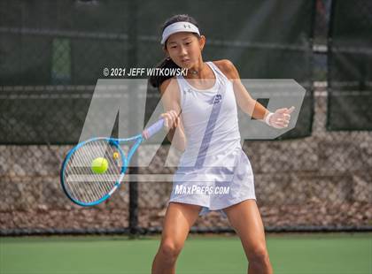 Thumbnail 1 in NCHSAA 3A Girls Tennis Championships (Doubles) photogallery.