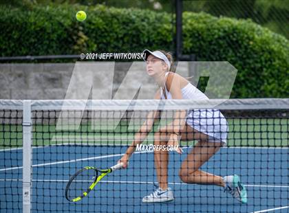 Thumbnail 2 in NCHSAA 3A Girls Tennis Championships (Doubles) photogallery.