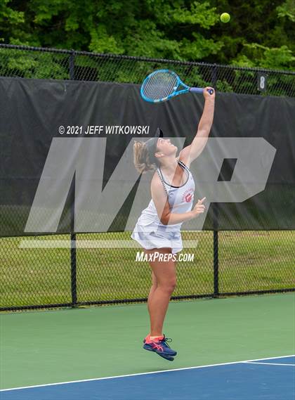 Thumbnail 3 in NCHSAA 3A Girls Tennis Championships (Doubles) photogallery.