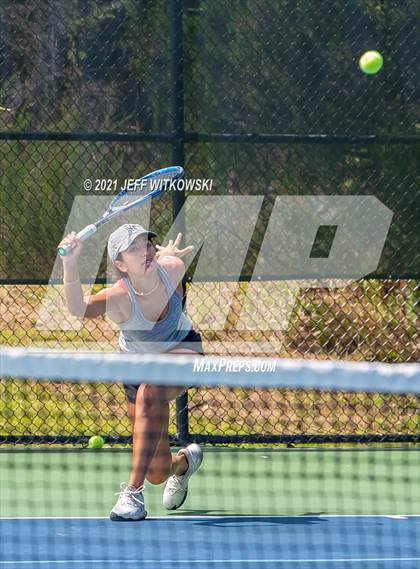 Thumbnail 1 in NCHSAA 3A Girls Tennis Championships (Doubles) photogallery.