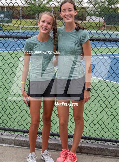 Thumbnail 3 in NCHSAA 3A Girls Tennis Championships (Doubles) photogallery.
