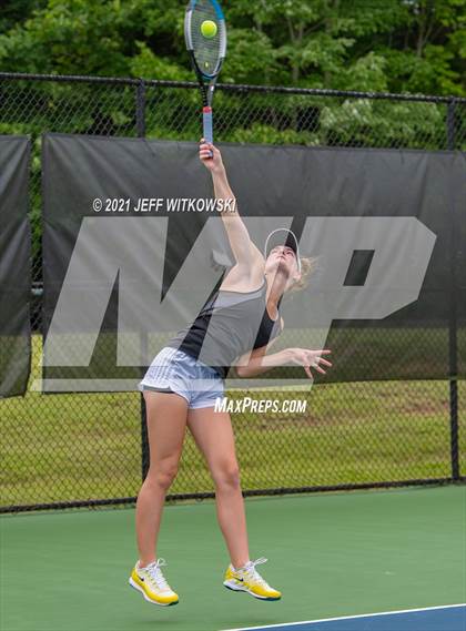 Thumbnail 1 in NCHSAA 3A Girls Tennis Championships (Doubles) photogallery.