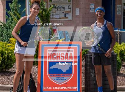 Thumbnail 1 in NCHSAA 3A Girls Tennis Championships (Doubles) photogallery.