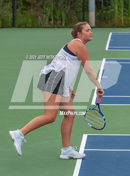Thumbnail 3 in NCHSAA 3A Girls Tennis Championships (Doubles) photogallery.