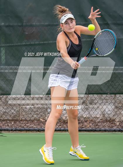 Thumbnail 1 in NCHSAA 3A Girls Tennis Championships (Doubles) photogallery.