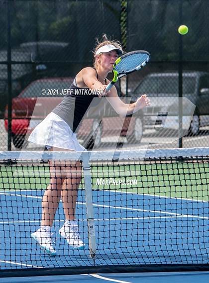 Thumbnail 1 in NCHSAA 3A Girls Tennis Championships (Doubles) photogallery.