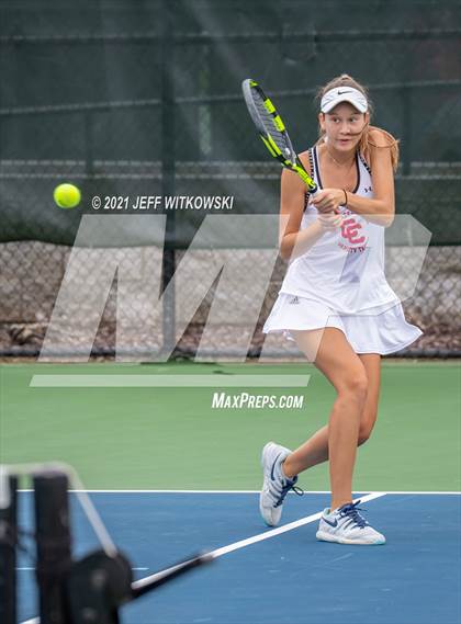 Thumbnail 1 in NCHSAA 3A Girls Tennis Championships (Doubles) photogallery.