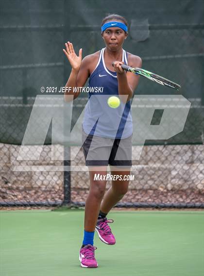 Thumbnail 1 in NCHSAA 3A Girls Tennis Championships (Doubles) photogallery.