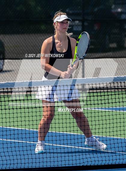 Thumbnail 2 in NCHSAA 3A Girls Tennis Championships (Doubles) photogallery.