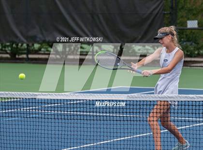 Thumbnail 1 in NCHSAA 3A Girls Tennis Championships (Doubles) photogallery.