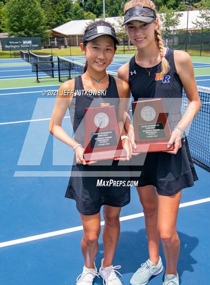 Thumbnail 2 in NCHSAA 3A Girls Tennis Championships (Doubles) photogallery.