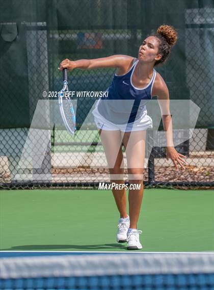 Thumbnail 1 in NCHSAA 3A Girls Tennis Championships (Doubles) photogallery.