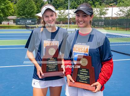 Thumbnail 3 in NCHSAA 3A Girls Tennis Championships (Doubles) photogallery.