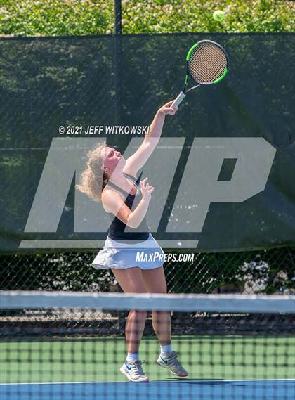 Thumbnail 1 in NCHSAA 3A Girls Tennis Championships (Doubles) photogallery.