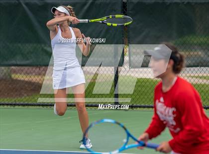 Thumbnail 1 in NCHSAA 3A Girls Tennis Championships (Doubles) photogallery.