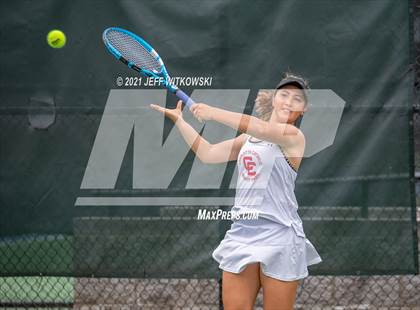 Thumbnail 1 in NCHSAA 3A Girls Tennis Championships (Doubles) photogallery.