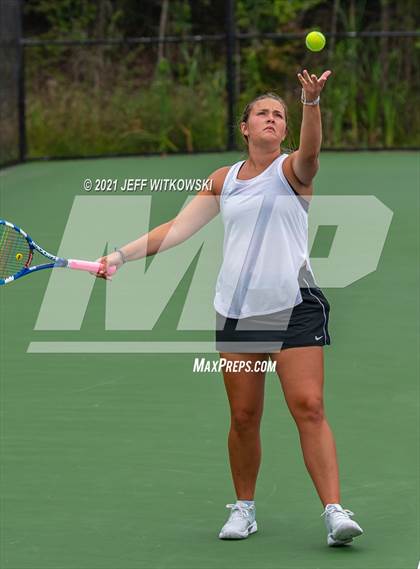 Thumbnail 3 in NCHSAA 3A Girls Tennis Championships (Doubles) photogallery.