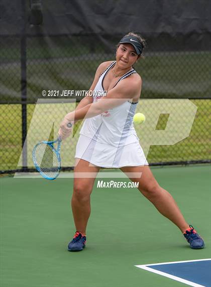 Thumbnail 1 in NCHSAA 3A Girls Tennis Championships (Doubles) photogallery.