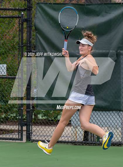 Thumbnail 1 in NCHSAA 3A Girls Tennis Championships (Doubles) photogallery.