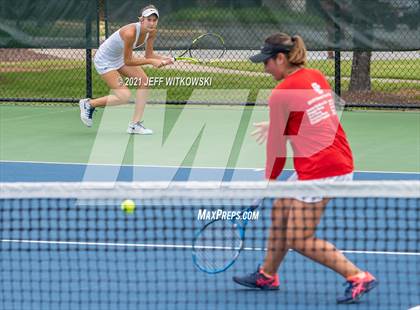 Thumbnail 2 in NCHSAA 3A Girls Tennis Championships (Doubles) photogallery.
