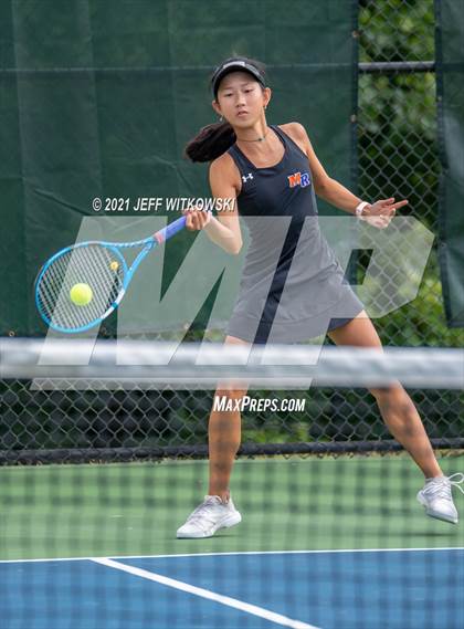 Thumbnail 1 in NCHSAA 3A Girls Tennis Championships (Doubles) photogallery.