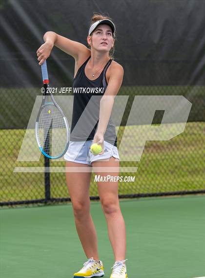 Thumbnail 1 in NCHSAA 3A Girls Tennis Championships (Doubles) photogallery.
