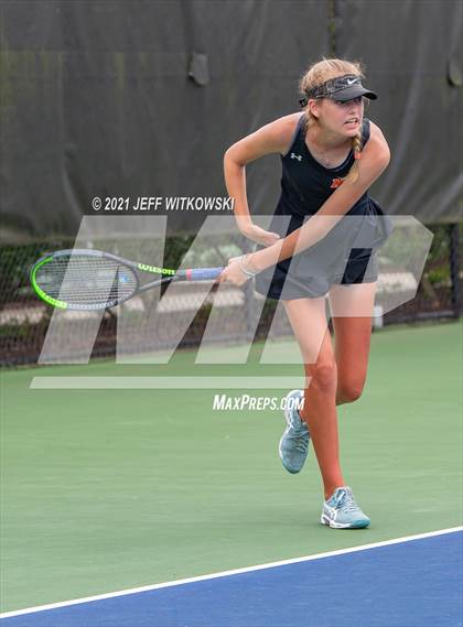 Thumbnail 3 in NCHSAA 3A Girls Tennis Championships (Doubles) photogallery.