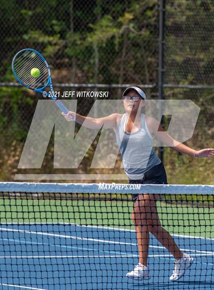 Thumbnail 1 in NCHSAA 3A Girls Tennis Championships (Doubles) photogallery.