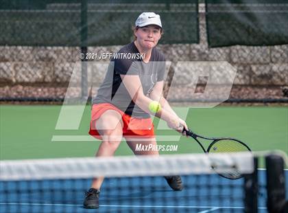 Thumbnail 1 in NCHSAA 3A Girls Tennis Championships (Doubles) photogallery.
