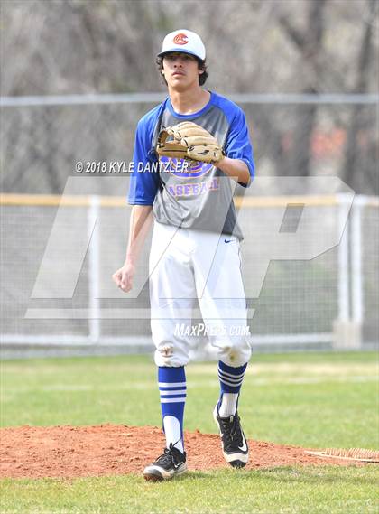 Thumbnail 2 in McKinney Christian Academy vs Calvary Christian Academy (Dallas Lutheran Wood Bat Classic) photogallery.