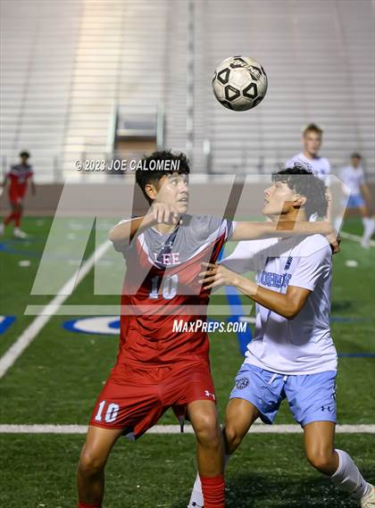 Thumbnail 3 in Johnson vs Lee (UIL 6A Region 4 Quarterfinals) photogallery.