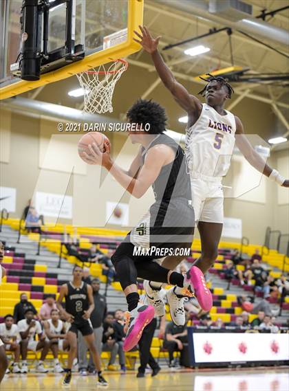 Thumbnail 1 in Legacy Early College vs. Prolific Prep of Napa Christian (Hoophall West Tournament) photogallery.