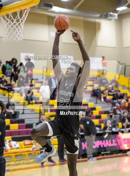 Thumbnail 3 in Legacy Early College vs. Prolific Prep of Napa Christian (Hoophall West Tournament) photogallery.
