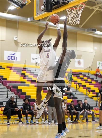 Thumbnail 1 in Legacy Early College vs. Prolific Prep of Napa Christian (Hoophall West Tournament) photogallery.
